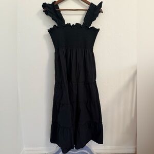 Hill House Women’s Black Ruffle Strap Smocked Sundress